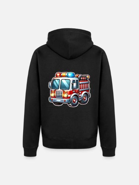 Fire brigade - Unisex Premium Organic Zip Hoodie - black