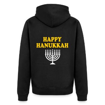 HAPPY HANUKKAH - Veste à capuche bio Premium Unisexe - noir - Dos - Nico (187cm)