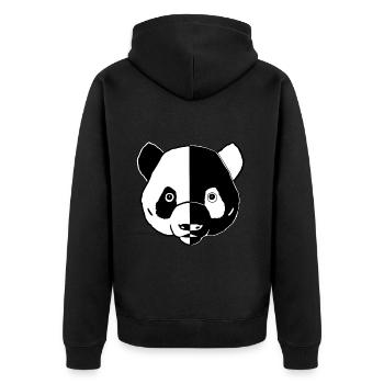Yin and yang panda - Unisex Premium Organic Zip Hoodie - black - Back - Nico (187cm)