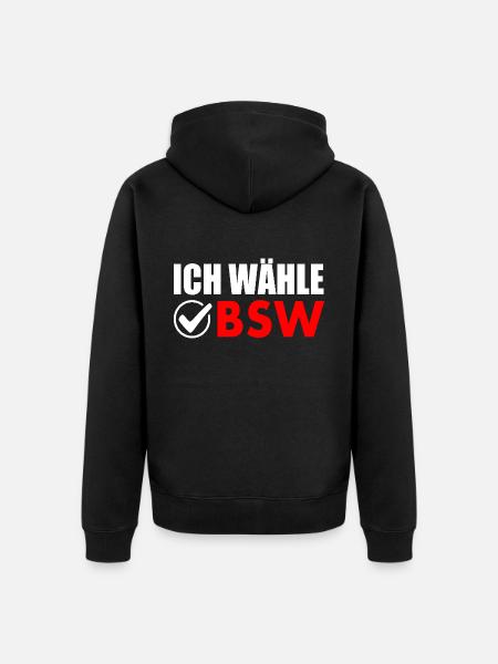 I choose BSW - Unisex Premium Organic Zip Hoodie - black