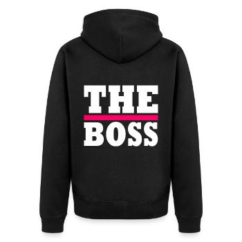 The boss - Veste à capuche bio Premium Unisexe - noir - Dos - Nico (187cm)