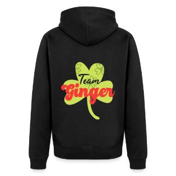 Team Ginger Redhead Irish Red Orange Hair Haired - Unisex Premium Organic Zip Hoodie - black - Back - Nico (187cm)