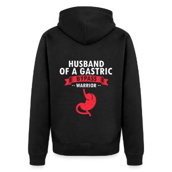 Gastric Bypass and Gastric Bypass Surgery Design - Unisex Premium Organic Zip Hoodie - black - Back - Nico (187cm)