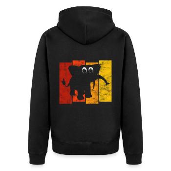 Eléphant éléphant pour enfants - Veste à capuche bio Premium Unisexe - noir - Dos - Nico (187cm)