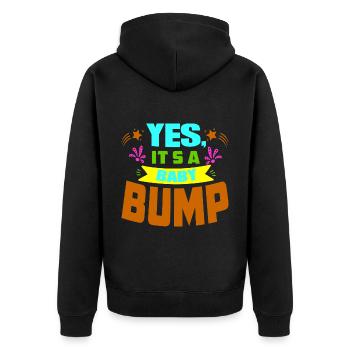 Mère Enceinte Bébé Nourrisson T-shirt Maman - Veste à capuche bio Premium Unisexe - noir - Dos - Nico (187cm)