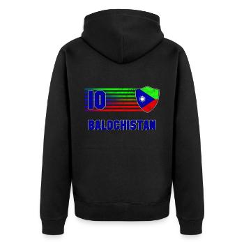 Équipe du Baloutchistan de football - Veste à capuche bio Premium Unisexe - noir - Dos - Nico (187cm)