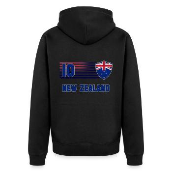 Équipe de Nouvelle-Zélande de football - Veste à capuche bio Premium Unisexe - noir - Dos - Nico (187cm)