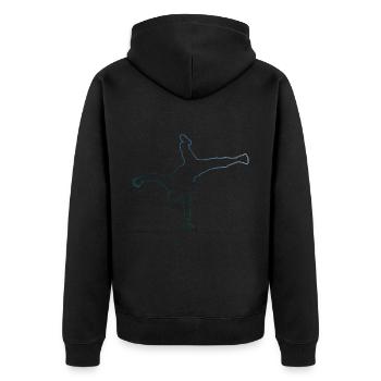 Bgirl Hiphop Bboy Break Dance Femmes Hommes - Veste à capuche bio Premium Unisexe - noir - Dos - Nico (187cm)