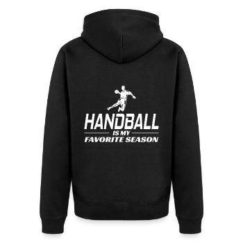 Handball Joueur Sport Équipe Handballeur - Veste à capuche bio Premium Unisexe - noir - Dos - Nico (187cm)