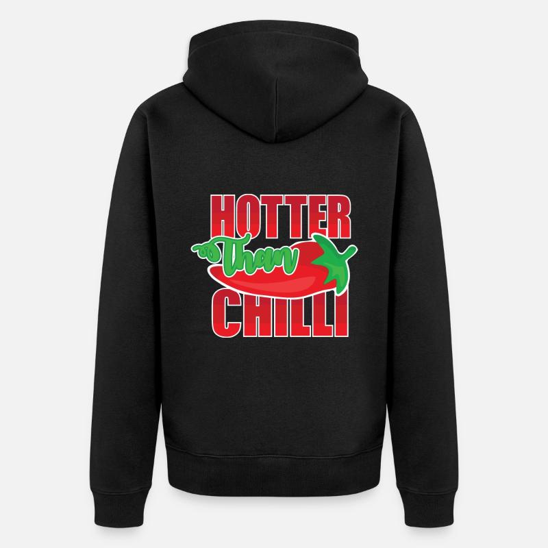 Hotter than Chilli - Unisex Premium Bio Zip Hoodie - Schwarz