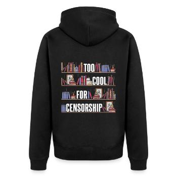 Trop cool pour la censure - Veste à capuche bio Premium Unisexe - noir - Dos - Nico (187cm)