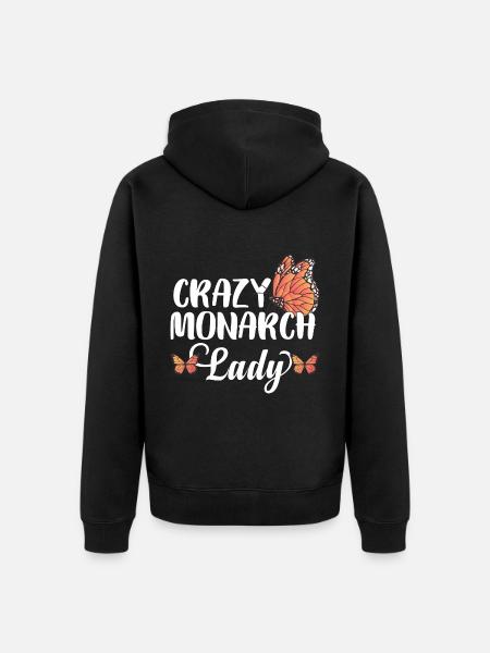 Crazy Monarch Lady - Veste à capuche bio Premium Unisexe - noir