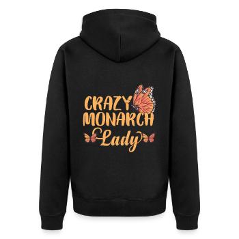 Crazy Monarch Lady - Veste à capuche bio Premium Unisexe - noir - Dos - Nico (187cm)
