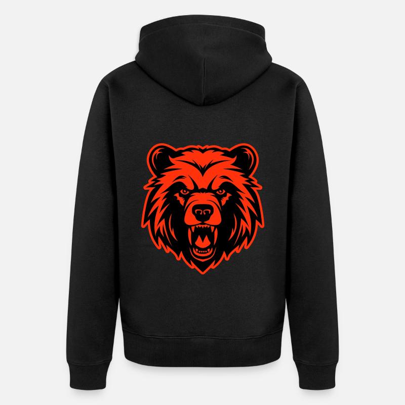 Tête d’ours - Veste à capuche bio Premium Unisexe - noir