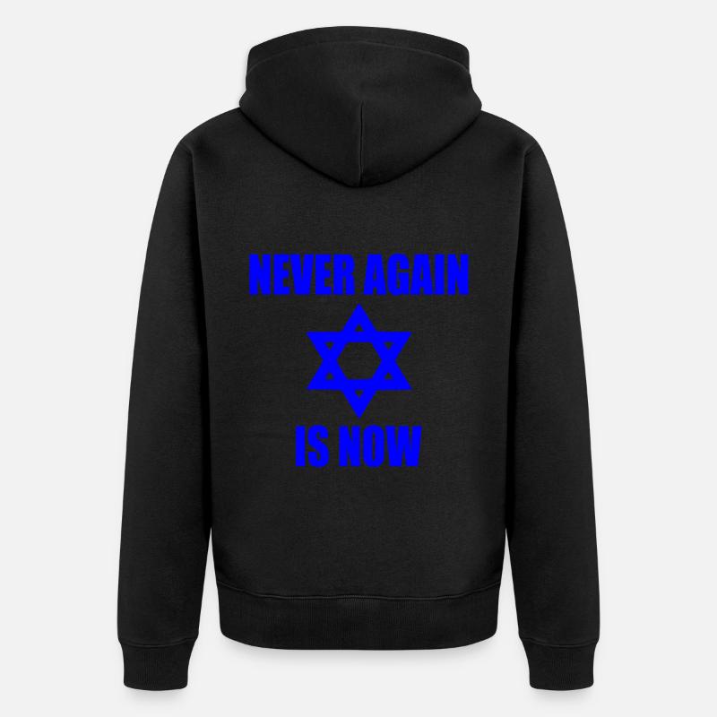 Never again is now - Veste à capuche bio Premium Unisexe - noir