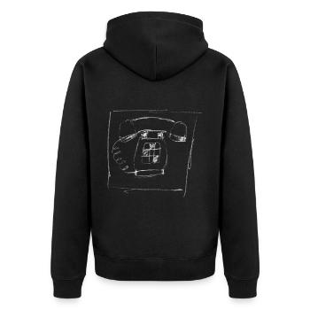 Telefon pour l’obscurité - Veste à capuche bio Premium Unisexe - noir - Dos - Nico (187cm)