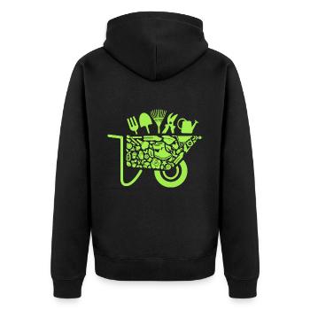 Jardinière Jardinière Hobby Jardinière Femmes Jardinière - Veste à capuche bio Premium Unisexe - noir - Dos - Nico (187cm)