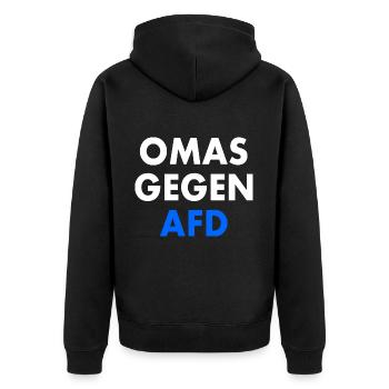 Les grands-mères contre l’afd - Veste à capuche bio Premium Unisexe - noir - Dos - Nico (187cm)