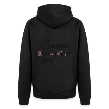 Extraordinary Today - Motivierendes Zitat - Unisex Premium Bio Zip Hoodie - Schwarz - Hinten - Nico (187cm)