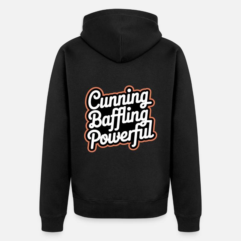 Cunning Baffling Powerful 8 - Unisex Premium Bio Zip Hoodie - Schwarz