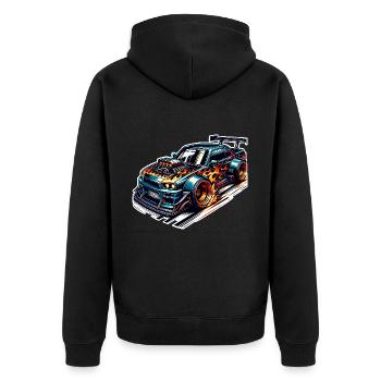 Voiture de sport tuning voiture - Veste à capuche bio Premium Unisexe - noir - Dos - Nico (187cm)