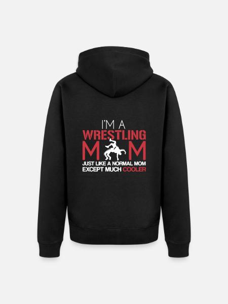 Wrestling Mom Is Cooler - Unisex Premium Organic Zip Hoodie - black