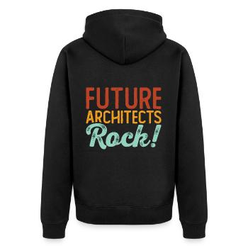 Architecte - Veste à capuche bio Premium Unisexe - noir - Dos - Nico (187cm)