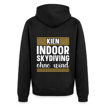 Indoor Skydiving - Unisex Premium Organic Zip Hoodie - black - Back - Nico (187cm)