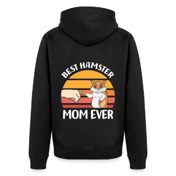Maman Hamster - Veste à capuche bio Premium Unisexe - noir - Dos - Nico (187cm)