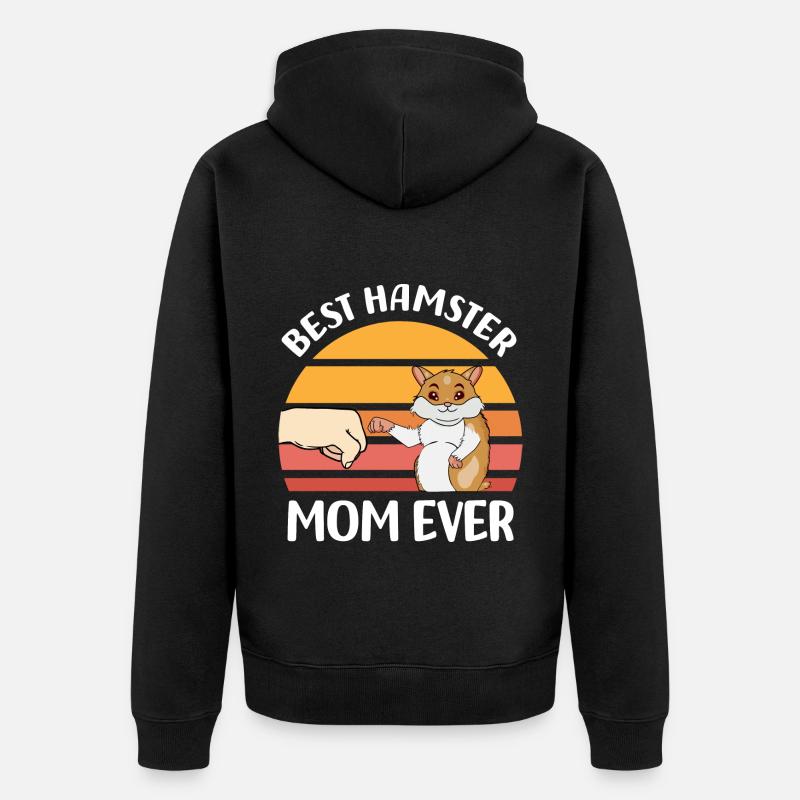 Maman Hamster - Veste à capuche bio Premium Unisexe - noir