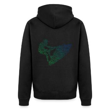 Jet Ski Riding Jet Ski Water Sports Men Women - Unisex Premium Organic Zip Hoodie - black - Back - Nico (187cm)