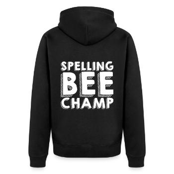 Orthographe Bee Champ 3 - Veste à capuche bio Premium Unisexe - noir - Dos - Nico (187cm)