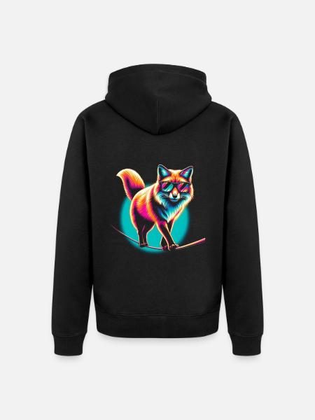Fuchs Slackline - Unisex Premium Organic Zip Hoodie - black