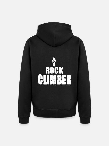 Rock Climber - Unisex Premium Bio Zip Hoodie - Schwarz