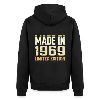 Cadeau Anniversaire 1969 Génial Depuis 1969 Retro - Veste à capuche bio Premium Unisexe - noir - Dos - Nico (187cm)