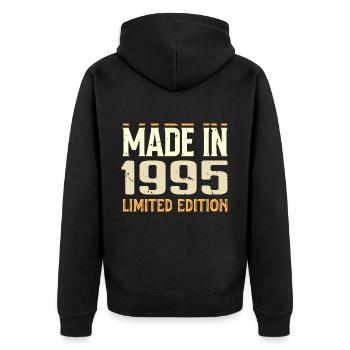 Cadeau Anniversaire 1995 Génial Depuis 1995 Retro - Veste à capuche bio Premium Unisexe - noir - Dos - Nico (187cm)