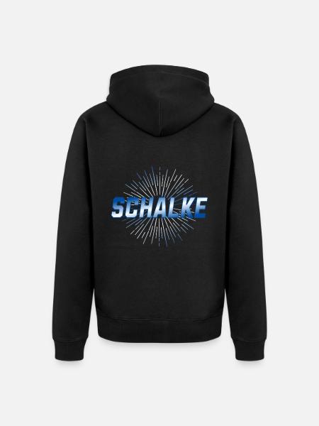 Schalke - Unisex Premium Bio Zip Hoodie - Schwarz