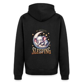 Ma chemise de nuit officielle Elephant - Veste à capuche bio Premium Unisexe - noir - Dos - Nico (187cm)