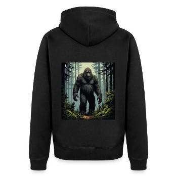Bigfoot - Design de Sasquatch Mystique pour Naturlie - Veste à capuche bio Premium Unisexe - noir - Dos - Nico (187cm)