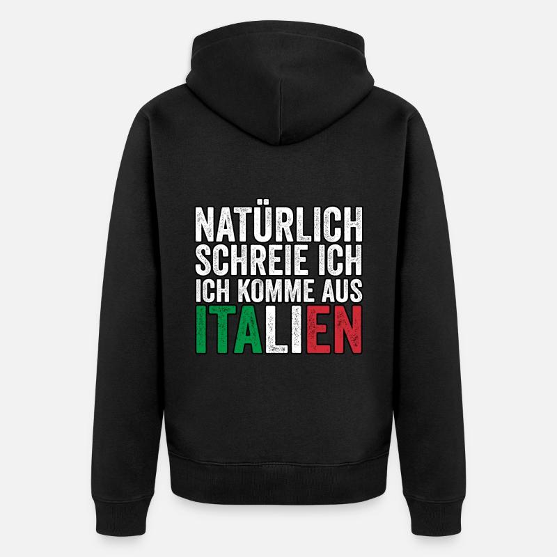 Italie Vaffanculo italien - Veste à capuche bio Premium Unisexe - noir