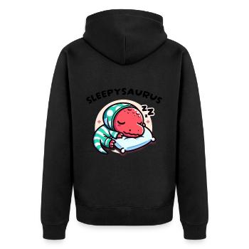 Sleepysaurus Official Sleep Outfit Chemise de nuit - Veste à capuche bio Premium Unisexe - noir - Dos - Nico (187cm)