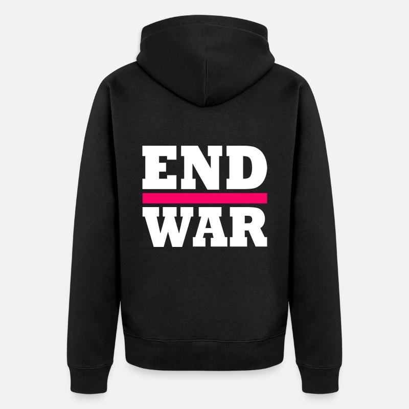 End war - Veste à capuche bio Premium Unisexe - noir