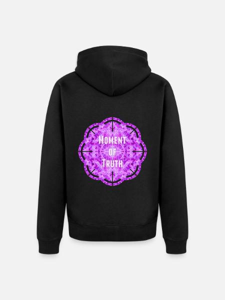 Moment of Truth - Unisex Premium Organic Zip Hoodie - black