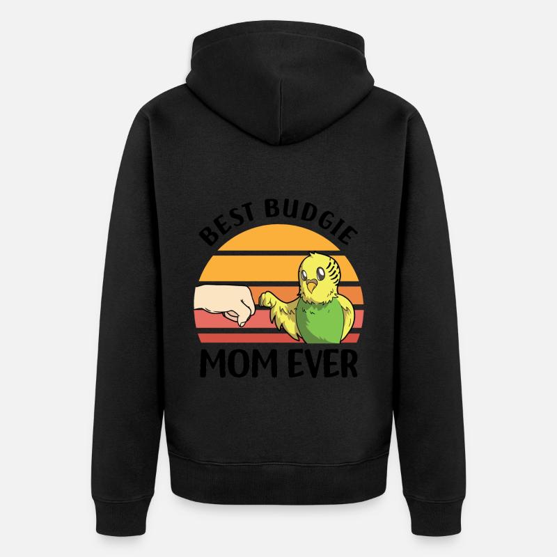 Perruche ondulée - Veste à capuche bio Premium Unisexe - noir