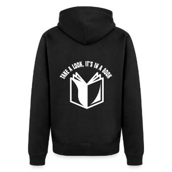 Author Book Author Book Writing Books Novelist - Unisex Premium Organic Zip Hoodie - black - Back - Nico (187cm)
