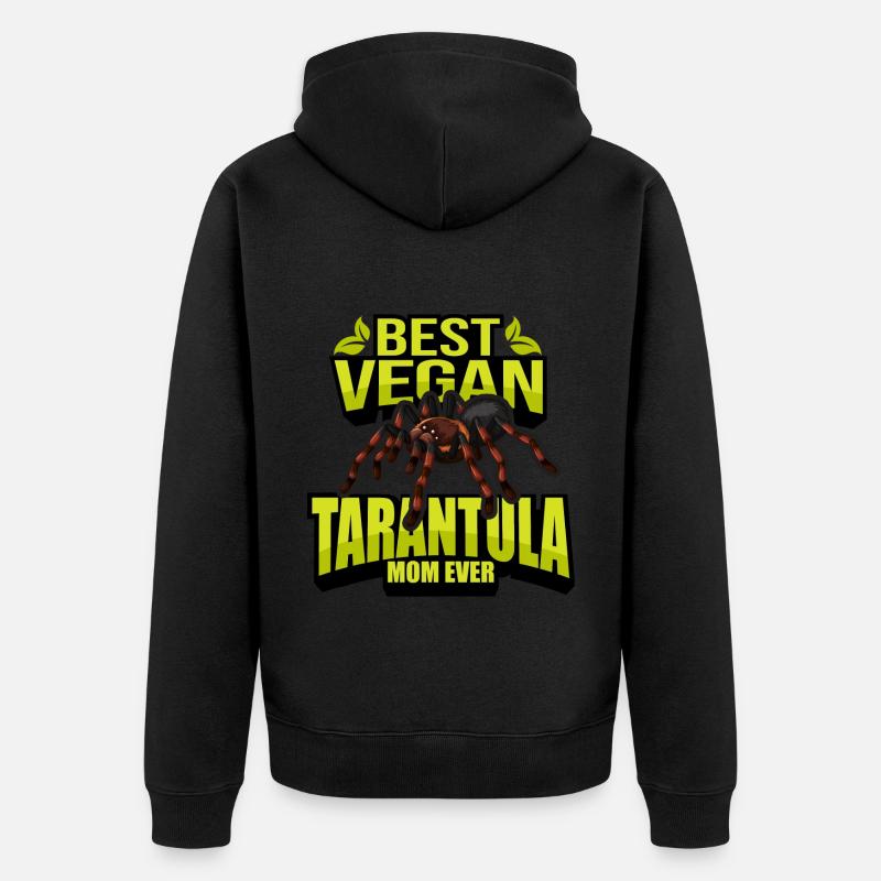Tarentule végétaliens - Veste à capuche bio Premium Unisexe - noir
