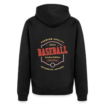Baseball Sports Police Vintage Retro Home Run - Veste à capuche bio Premium Unisexe - noir - Dos - Nico (187cm)
