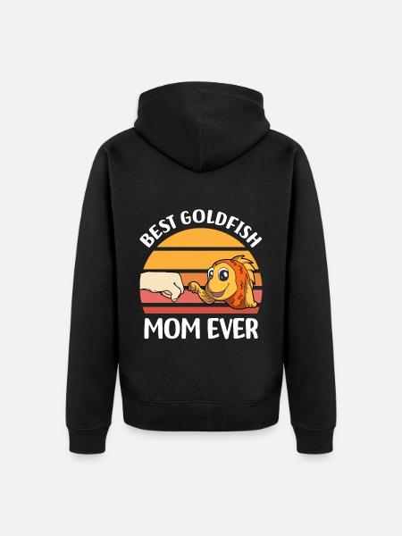Goldfish lovers - Unisex Premium Organic Zip Hoodie - black
