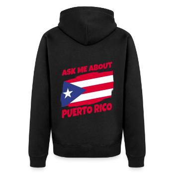 Drapeau de Porto Rico - Veste à capuche bio Premium Unisexe - noir - Dos - Nico (187cm)