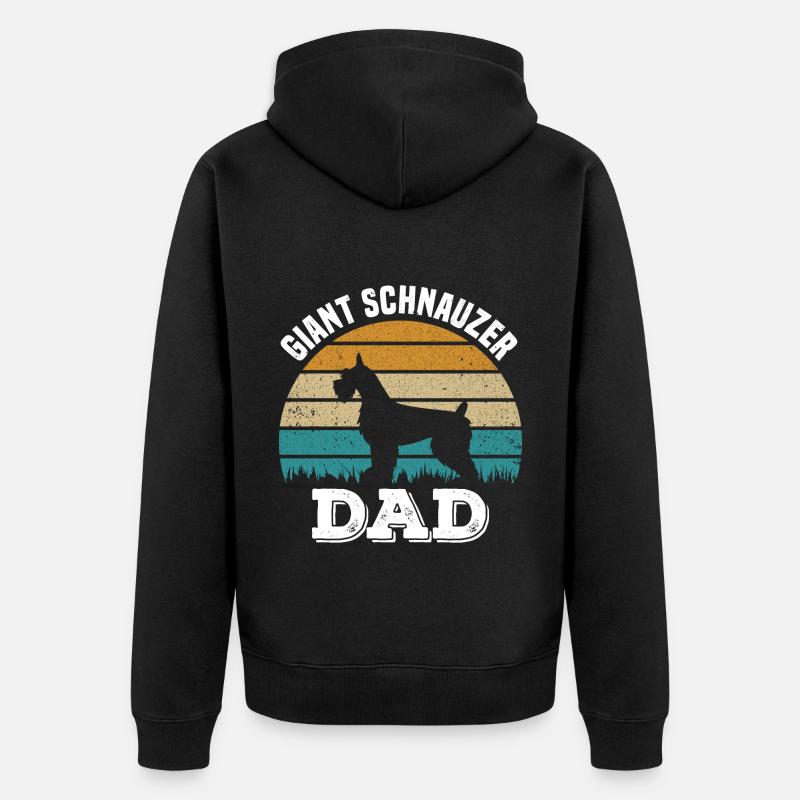Race de chien Schnauzer - Veste à capuche bio Premium Unisexe - noir